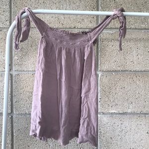 Off the shoulder tie shirt